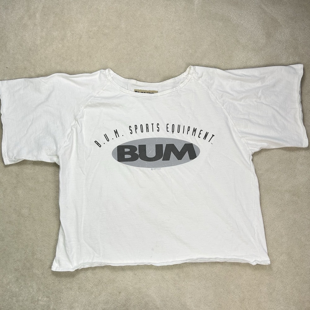 Vintage 90s B.U.M. Equipment Jersey Shirt Women's Large Oversized Cropped